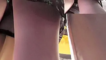 Quick peek up her mini petticoat